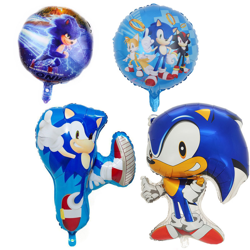 Party Games Quiz - Balon Sonic z Niebieskim Błyskiem, Dekoracja