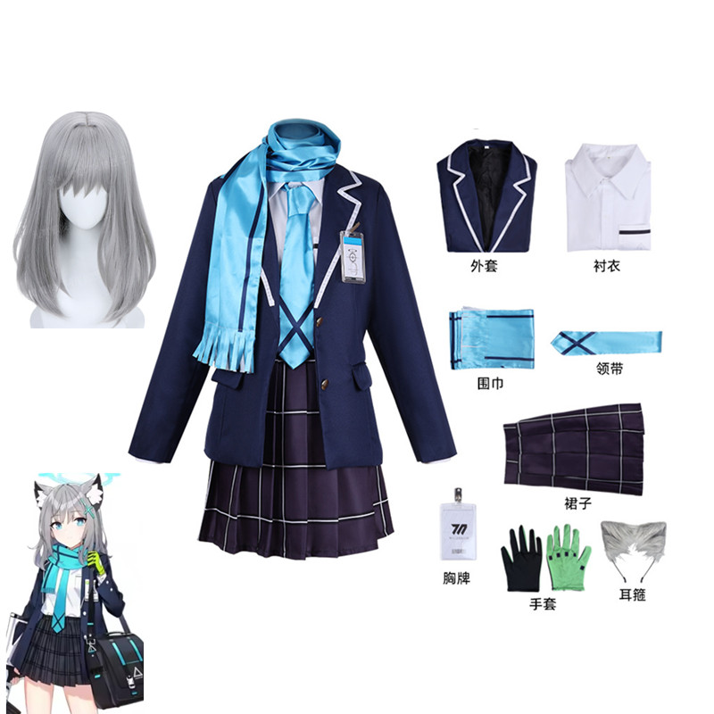 Party Games School - Kostium cosplay z gry anime Blue