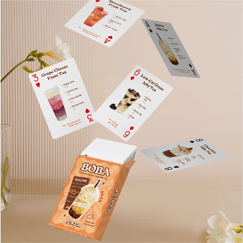 Book Party Games - Kemping Popularny Boba Milk Tea Poker