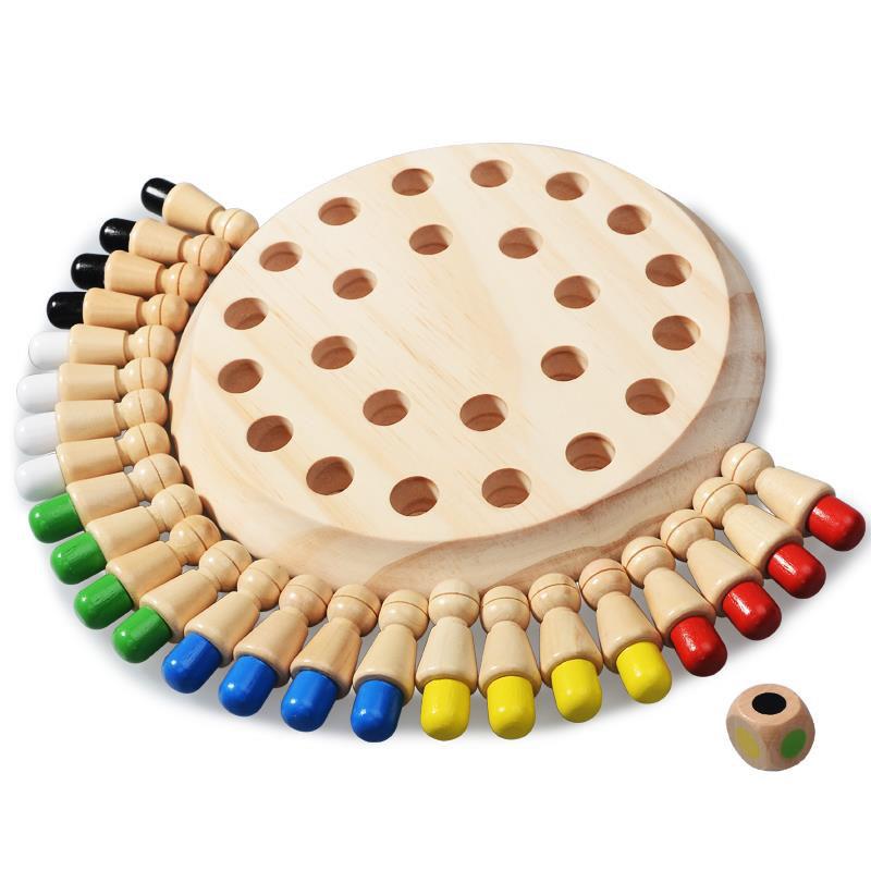 Party Games Quiz - Drewniane puzzle zabawki Montessori edukacyjne nauka