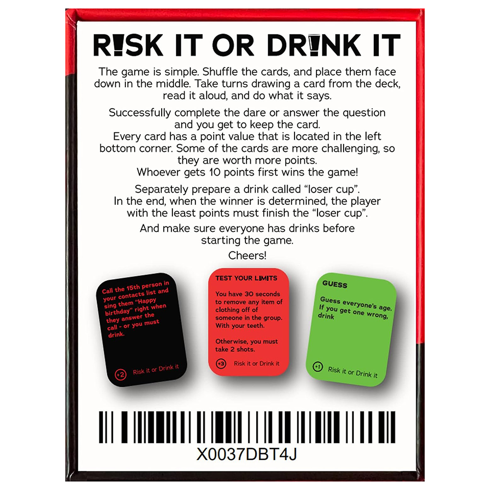 Risk It Or Drink It Fun Party  – Party Games Questions For Adults recenzja i cena